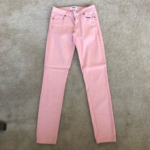 Paige Skinny Jeans Size 26, peach/coral